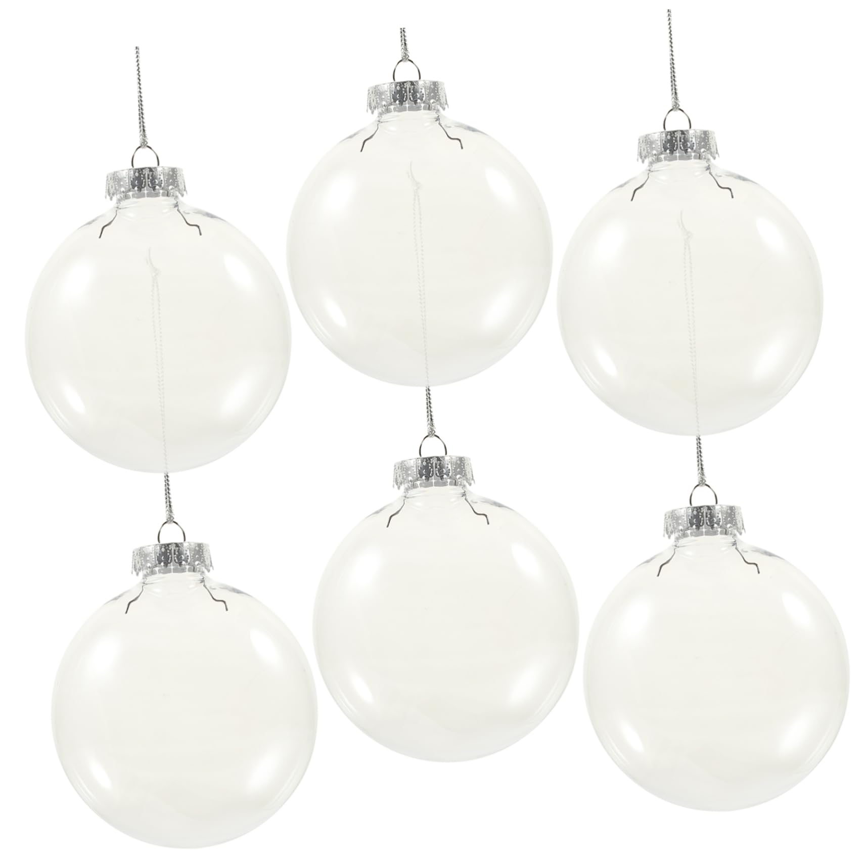 Boule transparente de Noël au fini cristal pour décor raffiné