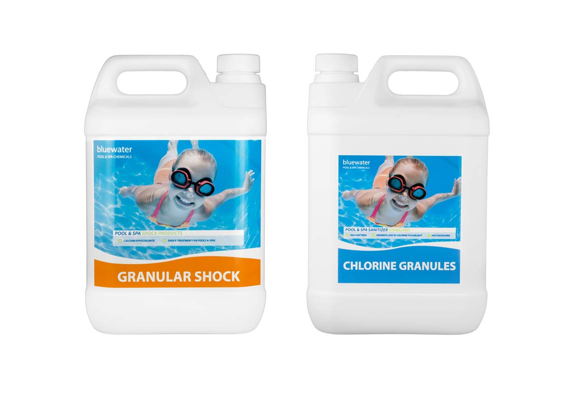 Bluewater Stabilised Chlorine Granules 5kg & Granular Shock 5kg Swimming Pools & Hot Tub