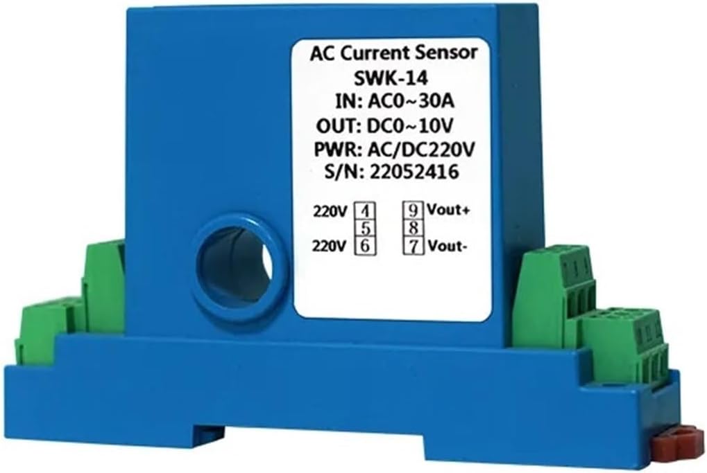 Pressure transducer SWK-14 DC AC Current Transducer 0-100A 0-200A Input 4-20mA 0-20mA 0-5V 0-10V Hall Current Sensor Ampere Transmitter Transformer(4-20ma Out,0-30A IN-12MM-DC24V)