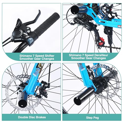 26 Inch Freestyle Teens Bike with 7-Speed Gear System and