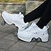 CHSSIH Roller Skates for Women,Shoes with Wheels for Girls,Kick Rollers Shoes Retractable for Boys, Adult Parkour Quad Roller Shoes,Inline Skates Children'sOutdoor Skates,A-7.5
