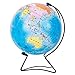 PAEUREU Globo del Mondo Mappa Cinese Puzzle Fai da Te Sfera 15 cm/5.9 Pollici di Diametro Blu Jigsaw Globe Studente Assemblaggio Palla Globo Giocattolo Regalo per I Bambini Istruzione Globo del Mondo