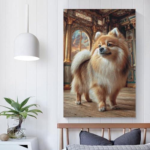 Chien mignon Murale Tableau Toile pour Éveiller la Maison - 5