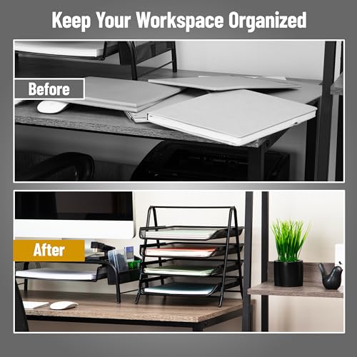 Mind Reader 4-Tier Paper Tray, Desk...