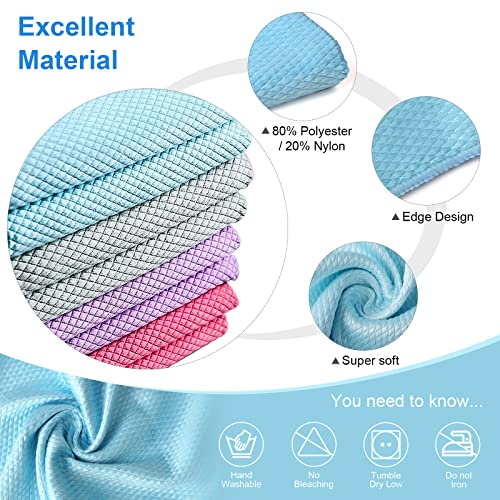 Niveaya Fish Scale Streak Free Miracle Cleaning Cloth, 8 Pack Multi-Functional Reusable Lint Free Cloths, Highly Absorbent Nanoscale Glass Cleaning Cloth, Suitable For Home, Kitchen And Auto. #TOP1