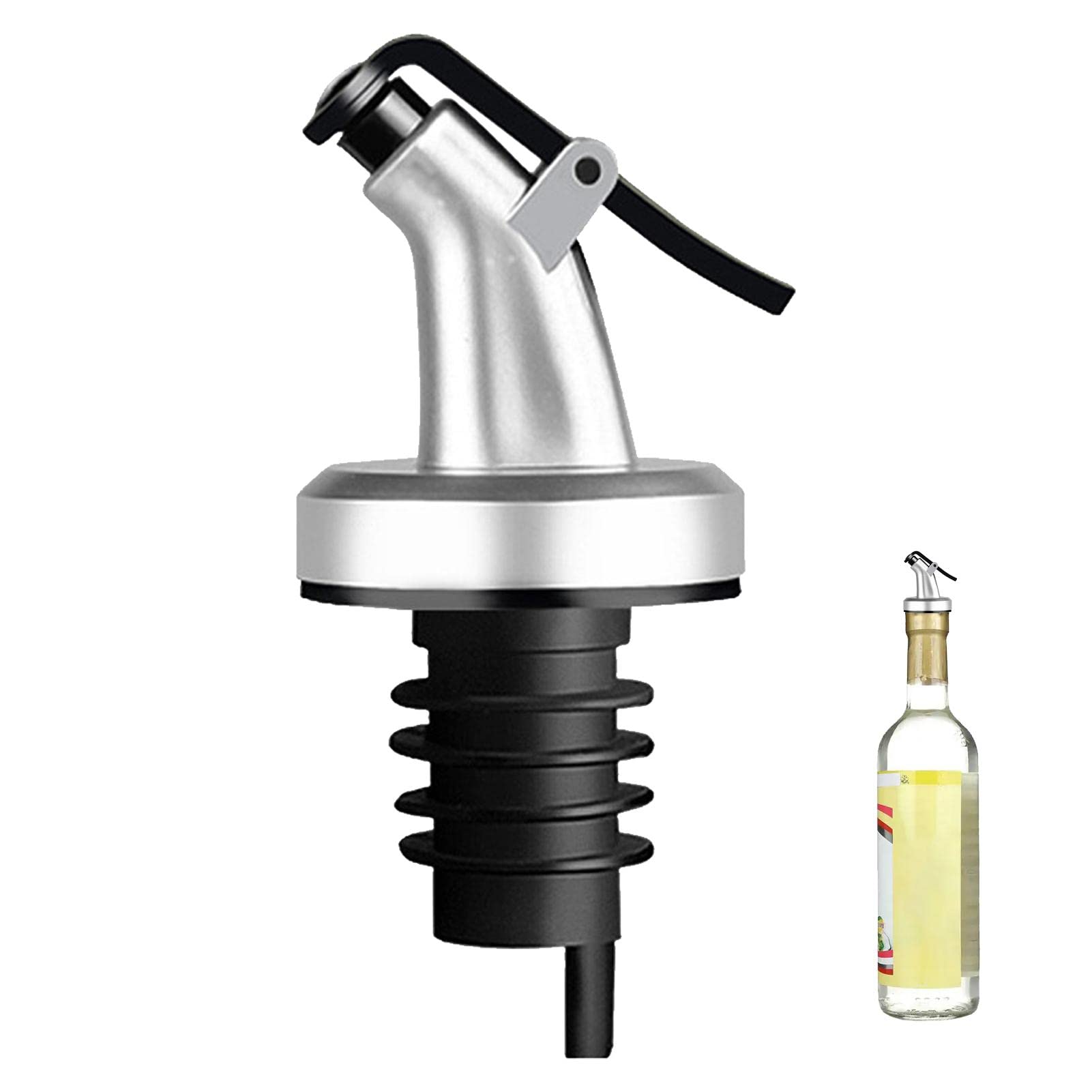Beccuccio per Bottiglia di Olio, 5 Pezzi a Prova di Perdite Liquore Aceto Sciroppo Dispenser per Bottiglie di Olio Tappo per Bottiglia di Aceto di Vino Bocca di Bottiglia di