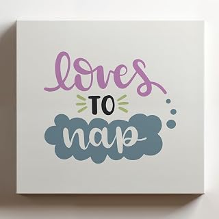 (24x24x1.25 In) Gallery Wrapped Canvas Wall Art Print of nap - 100% Cotton, Ready to Hang, High-Definition Giclée Printing, Fade-Resistant, Modern Home & Office Décor for | ANDUNCAc444417WH