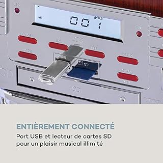 auna Graceland Touch – Jukebox, Bluetooth, Lecteur CD, Panneau Tactile 12″, Interface WiFi, Jeu de lumière LED, Port USB, Lecteur SD, entrée Micro, Radio FM et numérique par Internet (WiFi) - Les Beatles, Paul McCartney, John Lennon, RIngo Starr, George Harrison auna Graceland Touch - Jukebox, Bluetooth, Lecteur CD, Panneau Tactile 12", Interface WiFi, Jeu de lumière LED, Port USB, Lecteur SD, entrée Micro, Radio FM et numérique par Internet (WiFi) – Image 6