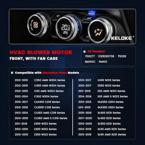 Image of KELOKE Front HVAC Heater Blower Motor Fan Compatible with Mercedes-Benz