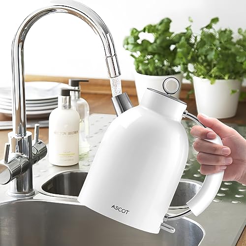 Foto von Wasserkocher Edelstahl, ASCOT 1.6 Liter Elektrischer Wasserkocher, BPA frei, Schnurlos mit 2200 Watt, Automatisch Abschaltung Klassisches Blau