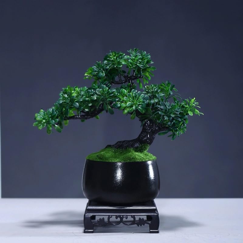 Árbol falso pino para decorar interiores oscuros sin riego ni sol 3