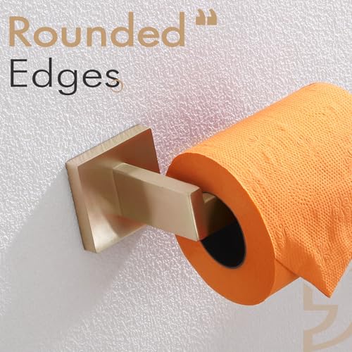 Image of KOKOSIRI Toilet Paper Holders Wall Mounted Toilet Roll Holder for Bathrooms Hardware Washroom, Champagne Bronze Stainless Steel B2003CPG