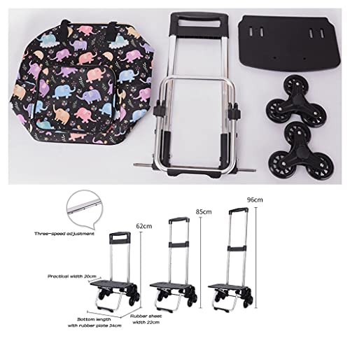 YBYWL Faltbarer Einkaufstrolley, mit 6 Räder Stabil und Robust Leichter Einkaufswagen Großer Transportwagen Aluminium… – Bild 7