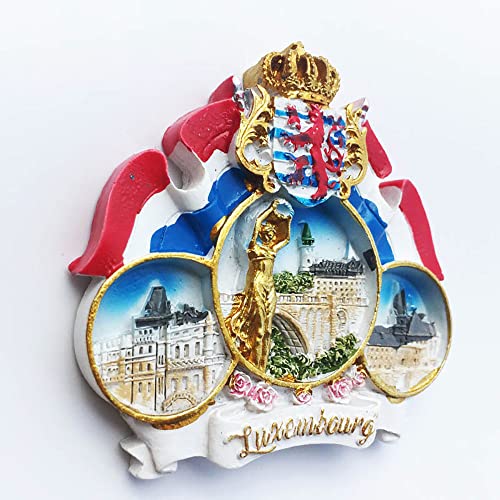 Imán Refrigerador Emblema Nacional Luxemburgo 3D miniatura 3