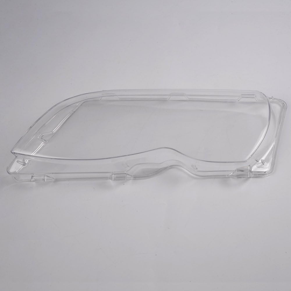 PIT66 2Pcs Car Headlight Clear Lense Cover Compatible with 02-05 BMW E46 320i 325i 325xi 330i 330xi 4 Door Headlight Lens Cover Left + Right Side