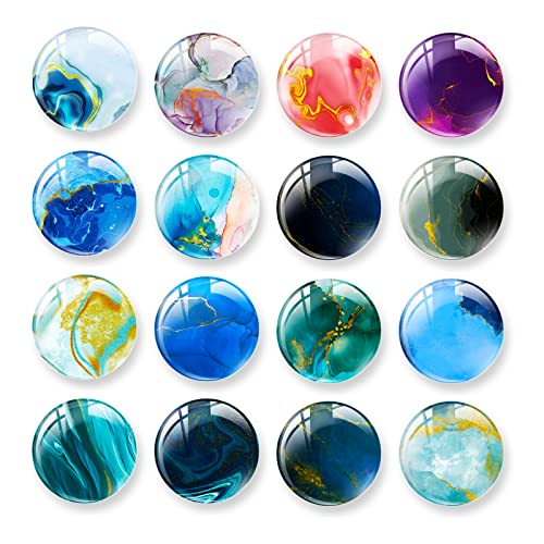 Cosylove, 16 calamite per frigorifero, in cristallo, per armadi da ufficio, lavagne, foto, bellissime calamite decorative per decorare la casa (marmo, oro)