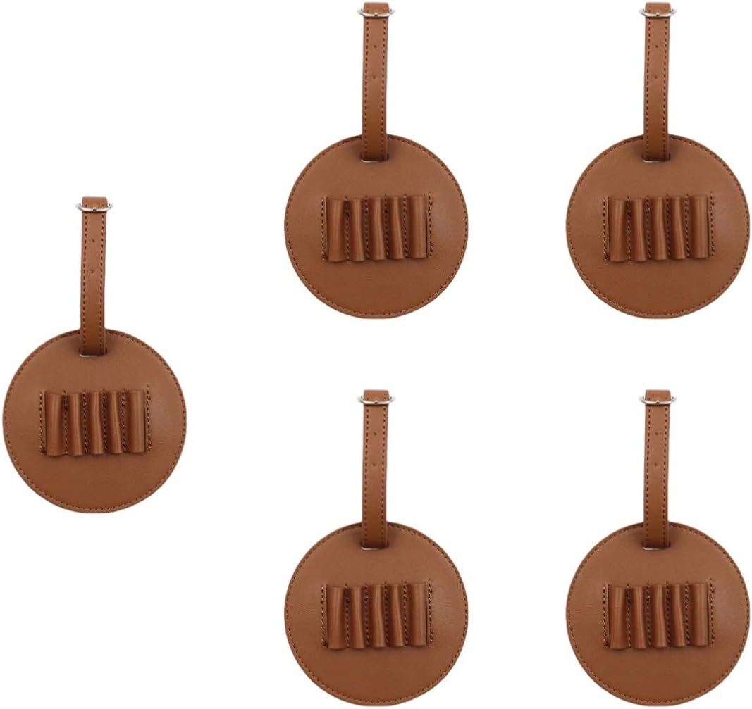 BESPORTBLE 5pcs Leather Golf Tee Holder Portable Organizer for Golf Tees Design for Men Golfing Supplies for