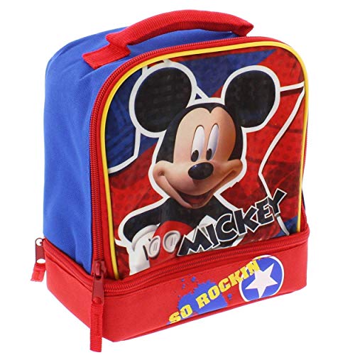 Mickey Mouse Dual Compartment Lunch Box (So Rockin Blue/Red)