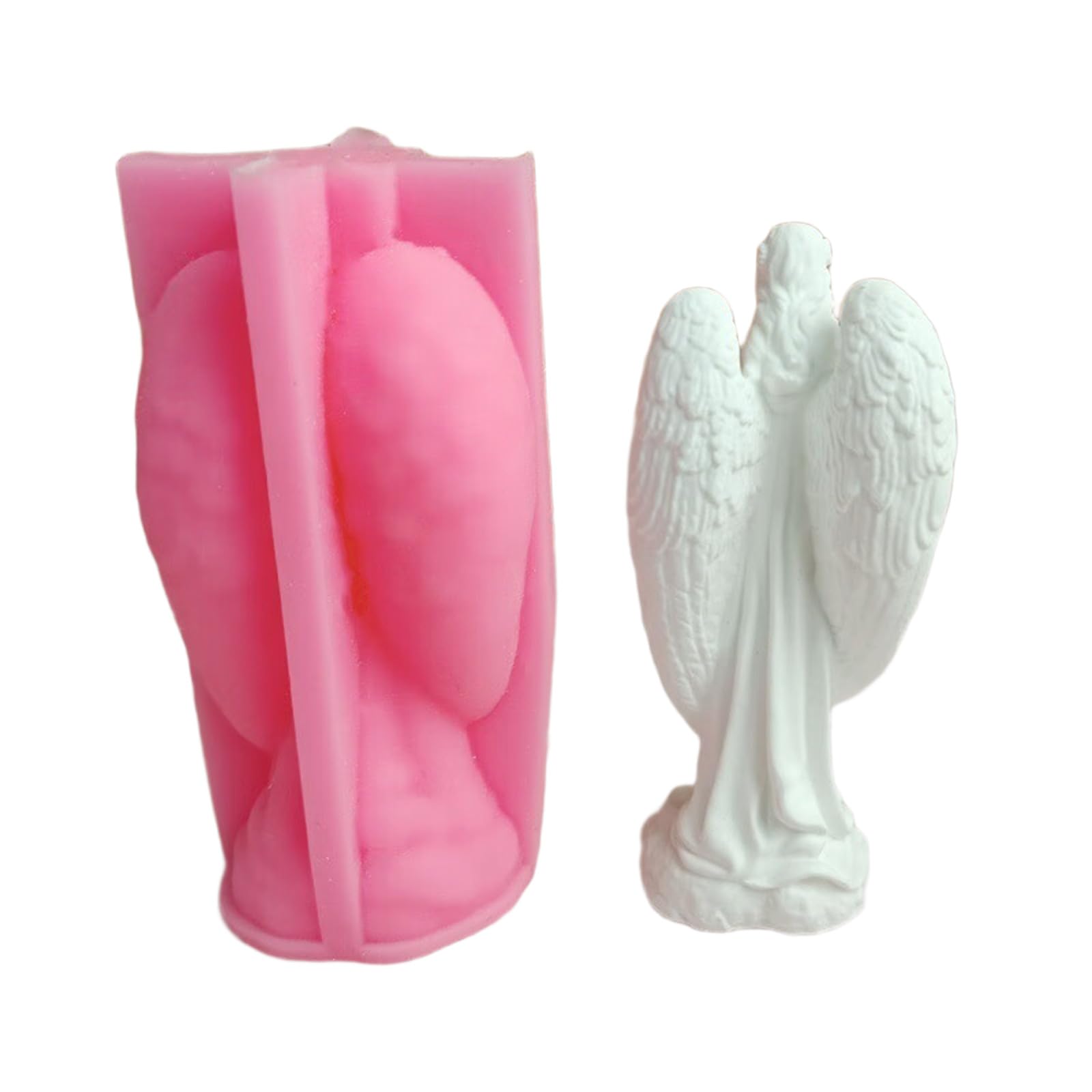 Buxuaaaa Winged Girl Silicone Molds for Soap Making Chocolate Candy Fondant Cake Decoration Cement Silicone Molds Making Mold