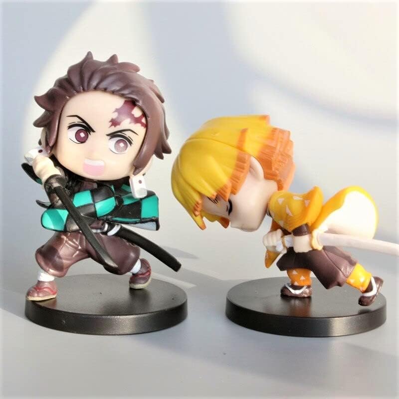 Image of Blue Aura Anime Cartoon Action Figure Set of 5 Height - 7cm Multicolour PVC | Zeni Bent Set