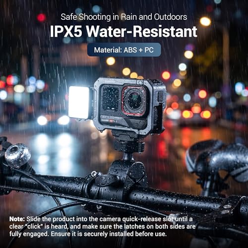Image of JJC LED Light for Insta360 Ace Pro 2 Accessories, Magnetic Auxiliary Fill Light Attachment, Rechargeable IPX5 Waterproof Mini Video Light, for Selfie Vlog Recording Lightweight