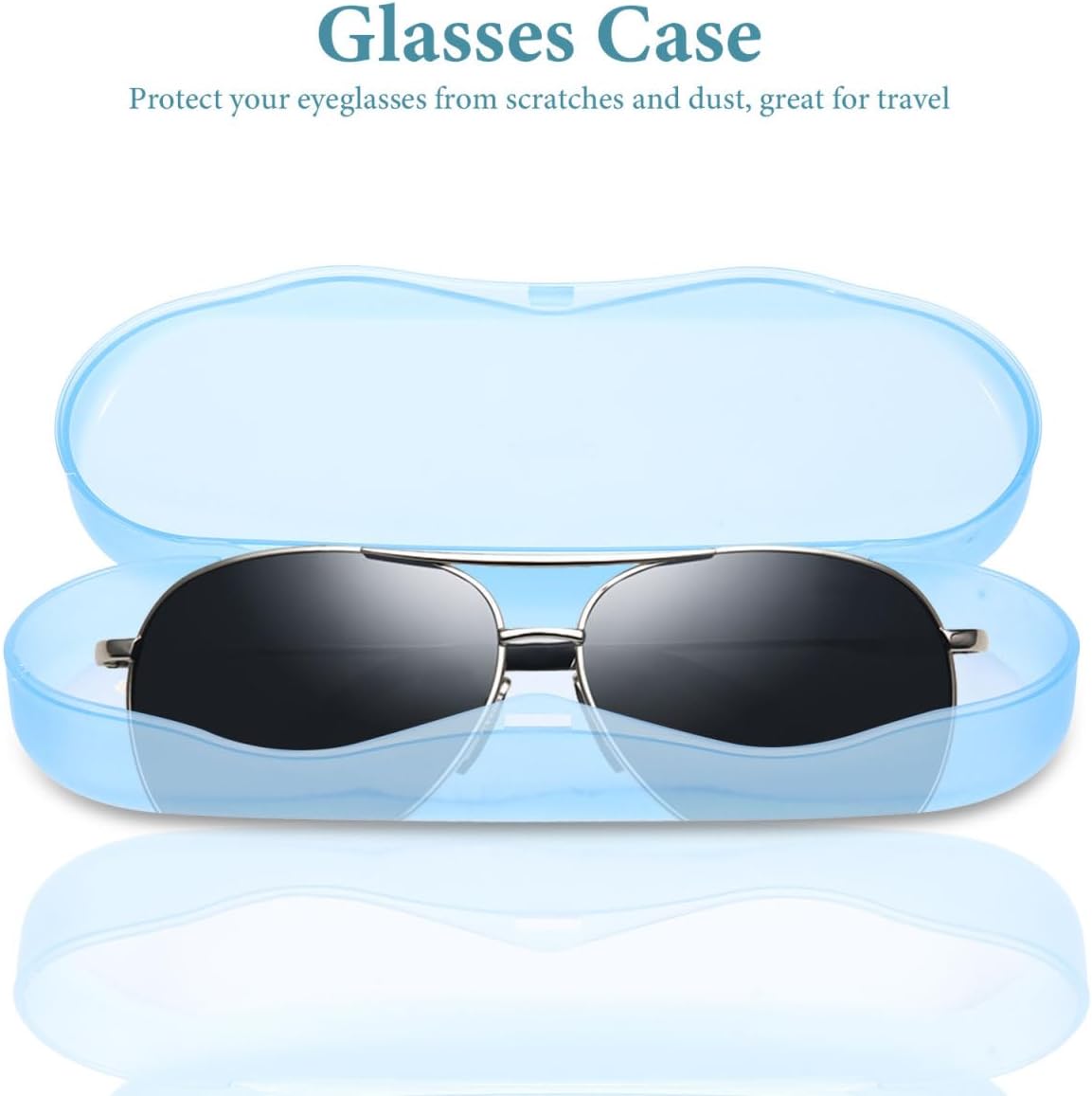 SHINEOFI 5 Pack Hard Shell Glasses Case Eyeglass,Sunglasses Case, Clamshell Eyeglasses Unisex Portable Glasses Protective for Men Women Fits Most
