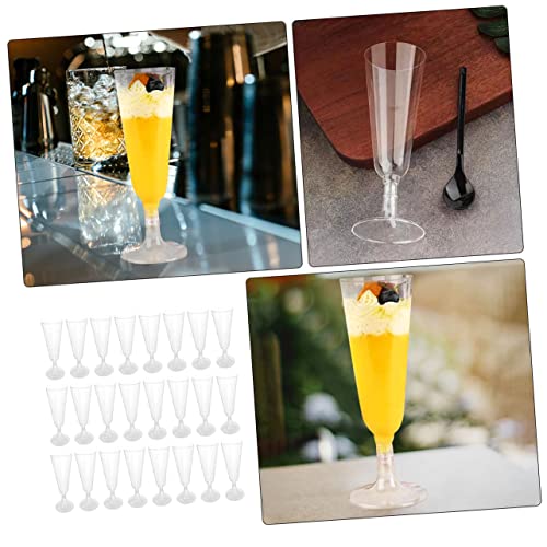 KICHOUSE 40 Peças Taça De Plástico Taças De Plástico Transparente Coquetel Taça De Champanhe