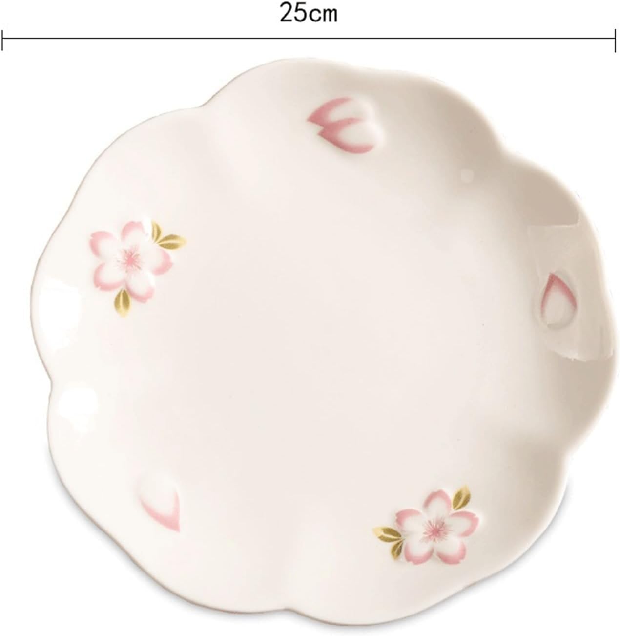 Ręcznie malowany talerz ceramiczny, wytłaczany wzór kwiatu wiśni, talerz do jadalni na stek, sałatkę, deser, zastawę kuchenną