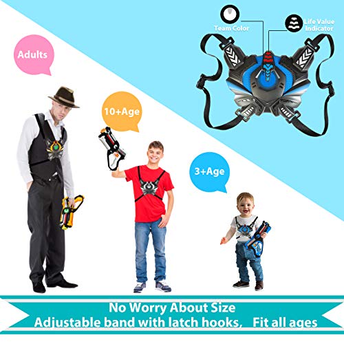 HISTOYE Large Laser Tag Guns Set of 4 with Vest Infrared Laser Tag Guns Toys for Kids Adults Laser Tag Set of 4 Lazer Tag Game 4 Player Indoor Outdoor Toys Gifts for 6 7 8 9 10 11 12+ Year Old Boys