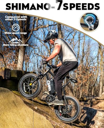 Qlife Racer Fat Tire Series Electric Bike for Adults, 28MPH,