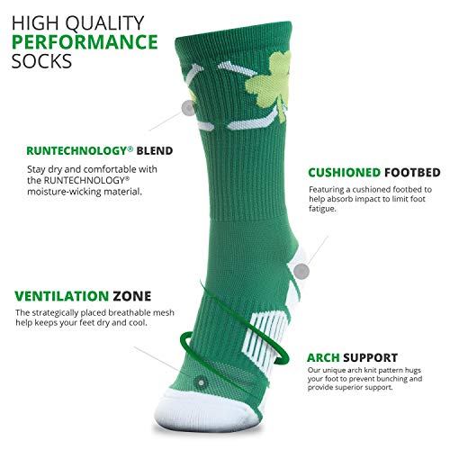 ChalkTalkSPORTS Hockey Performance Crew Socks - Shamrock - Mid-Calf Socks - Green - Adult3