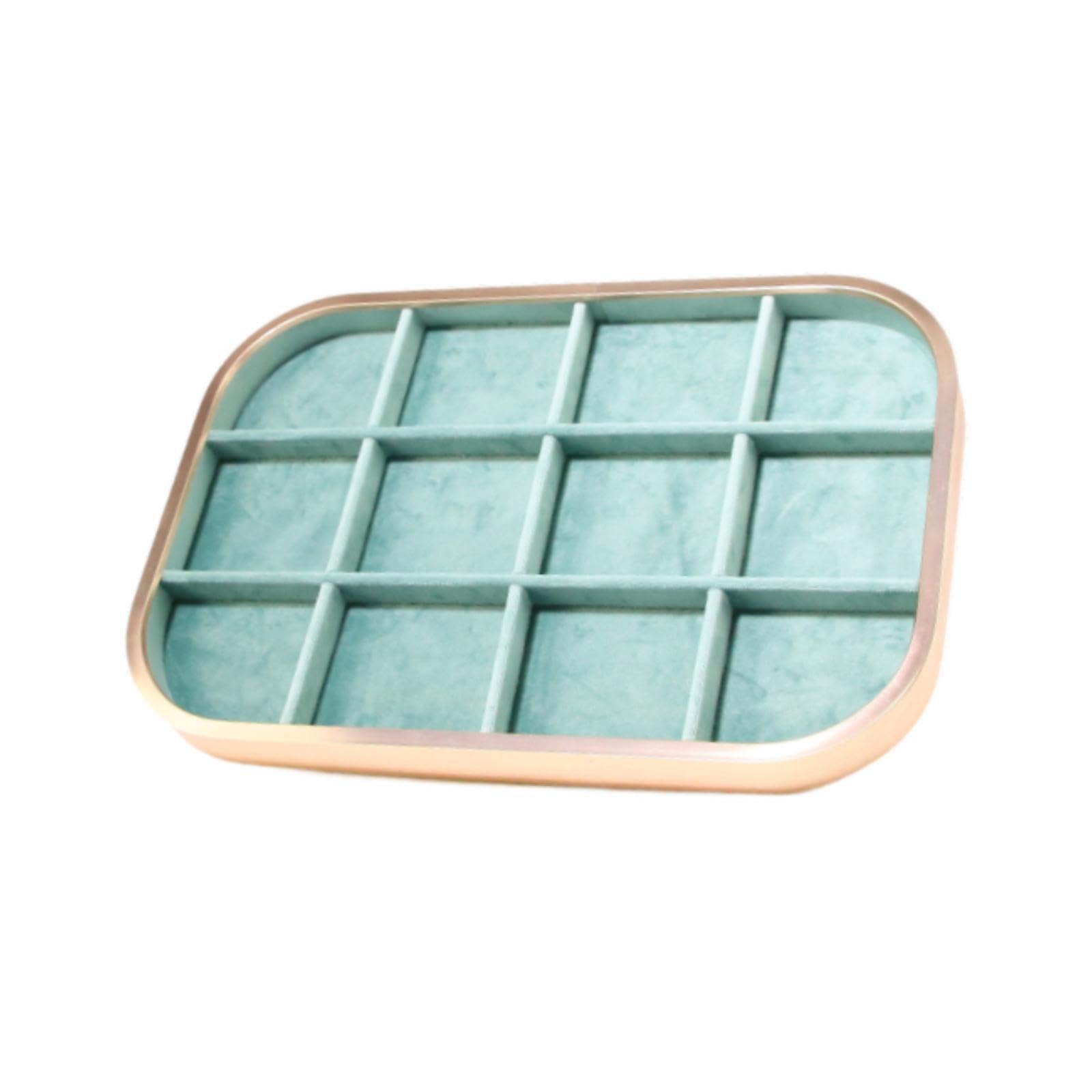TWISAXC Jewelry Storage Tray Drawers Metal Jewelry Display Tray Organize Fashion Accessories In Style Featuring Soft Layers And Display Items Organizer Is, 12 Grids