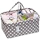Hinwo Baby Windel Caddy 3-Compartment Infant Nursery Tote Aufbewahrungsbehälter Tragbare Organizer Neugeborenen Dusche Geschenkkorb mit abnehmbarem Teiler 10 unsichtbaren Taschen für Windeln