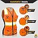 KwikSafety FIRST LADY Safety Vest for Women [SNUG-FIT] 9 Pockets, Class 2 Custom High Visibility Reflective ANSI OSHA Fitted Construction Work PPE/Orange XL