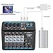 Bluetooth Audio Mixer, Sound Board Mixing Console Live Mixer LED Digital Display Music Stream, 6-Channel Mixing Boards For Studio Recording, Home KTV (6 Channel)