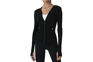 Locachy Womens Slim Fit Full Zip Athleisure Sports Jackets for Athletic Performance