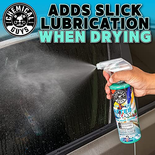 Image of Chemical Guys HOL424 After Wash Sprayable Gloss Boosting Car Wash Drying Aid (Helps Reduce Water Spots, 16 fl oz) Super Dry Kit with Premium Microfiber Drying Towels, 24 inchx16 inch (3 Pack)