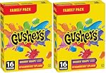 BETTY CROCKER GUSHERS - FAMILY PACK SIZE - Gushin Grape and Tropical Flavours, Strawberry Splash Fruit Flavoured Snacks, Pack of 16 Pouches, 368 Grams Package of Fruit Flavoured Snacks