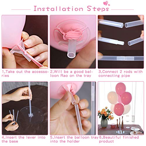 NAOLIU Supporto Palloncini, 3 Pezzi Bastoncini per...