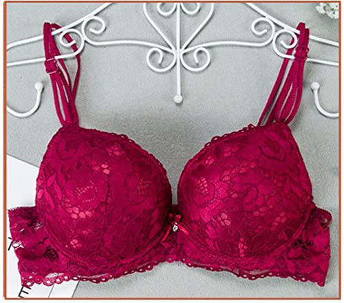 Image of UNITRUST Designer Women's Bra and Panty Set Lace Push Up Solid Lingerie Set
