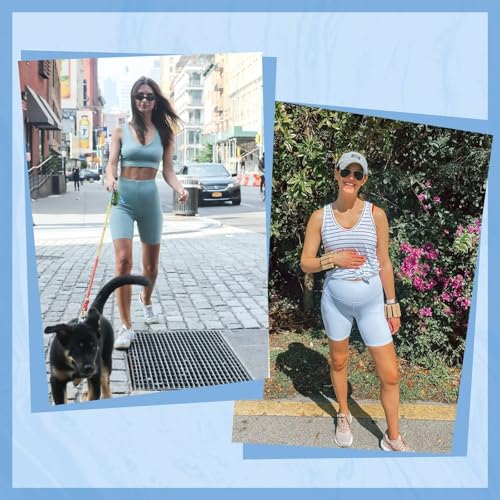 HIGHDAYS 5 Pack Biker Shorts with Pockets for Women - 5"/8" High Waist Spandex Workout Yoga Running Athletic3