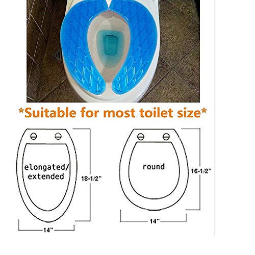 WSJF WC-Sitzbezug WC-Sitz-Pad Gel WC-Sitzkissen Waschbare Haushaltstoilettensitzabdeckung Pads Mietklo Sitzabdeckung Universal-Badezimmer-Schutz Closes Gel WC-Sitzkissen for Badezimmer (Farbe : Pink) – Bild 5