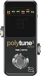 TC Electronic POLYTUNE 3 NOIR Tiny Polyphonic Tuner with Multiple Tuning Modes and Built-In BONAFIDE BUFFER