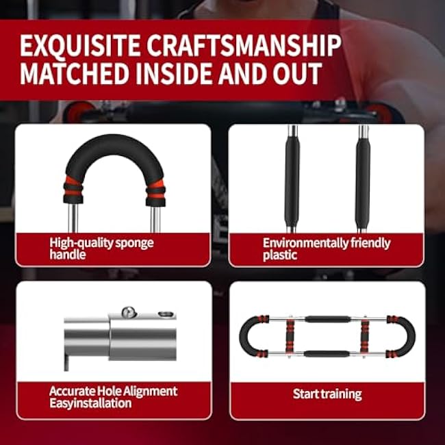 Twister Arm Trainer,Adjustable 66-110lbs Chest Workout Equipment for Men & Women,Ergonomic Home Gym Strength Trainer with Anti-Slip Handles & Carry Bag