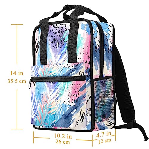 Sac à dos pour garçons multicolore rose et bleu aquarelle