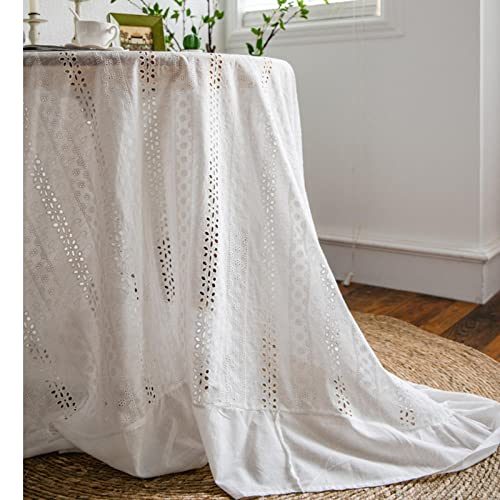 Nappe de table coton lin blanche brodée pour sublimer une table terne - 6