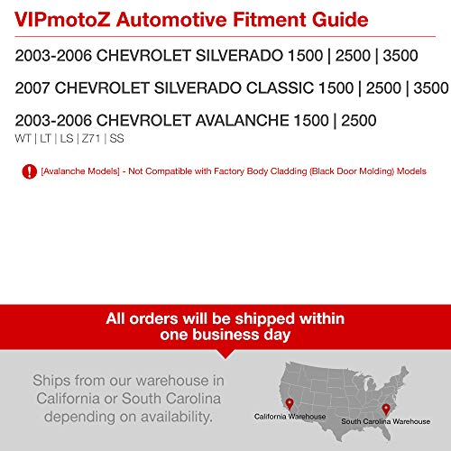 Vipmotoz Black Housing Headlight & Front Turn Signal Bumper Lamp Assembly Set For 2003-2006 Chevy Avalanche & Silverado 1500 2500 3500, Driver & Passenger Side #TOP4