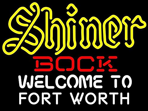Queen Sense 10\" Vivid Shiner Bocks Welcome To Fort Worth LED Sign Light Lamp Cute Bright Neon Wall Decor NST356