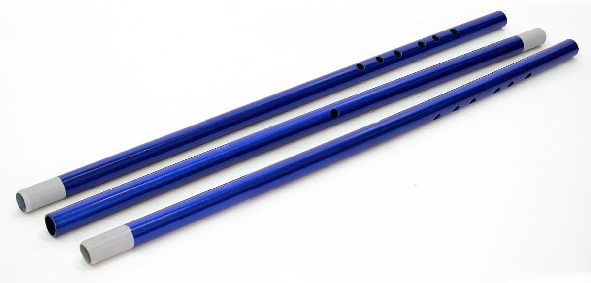 Plastic Ney Blue Metal Color (Tuning Supurde, Re Bayat) - One Ney