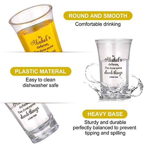 12 Packs Acrylic Clear Party Shot Glasses Random Set 1.2 Ounce Shot Glasses Funny Friends Shot Glasses Acrylic Shot Glasses For Adult Small Glass Shot Cups (Friend Style) #TOP2